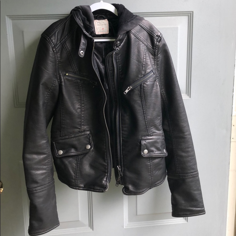 Free people leather jacket